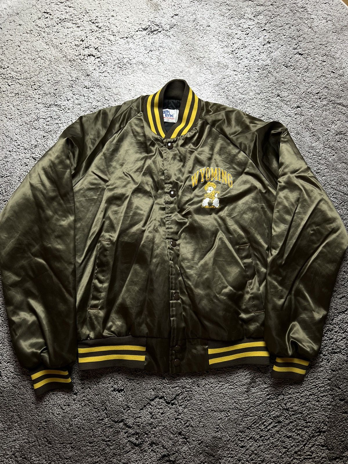 Chalk Line VTG 80-90’s Wyoming Cowboys NCAA Chalk Line bomber jacket Size US M / EU 48-50 / 2 - 1 Thumbnail
