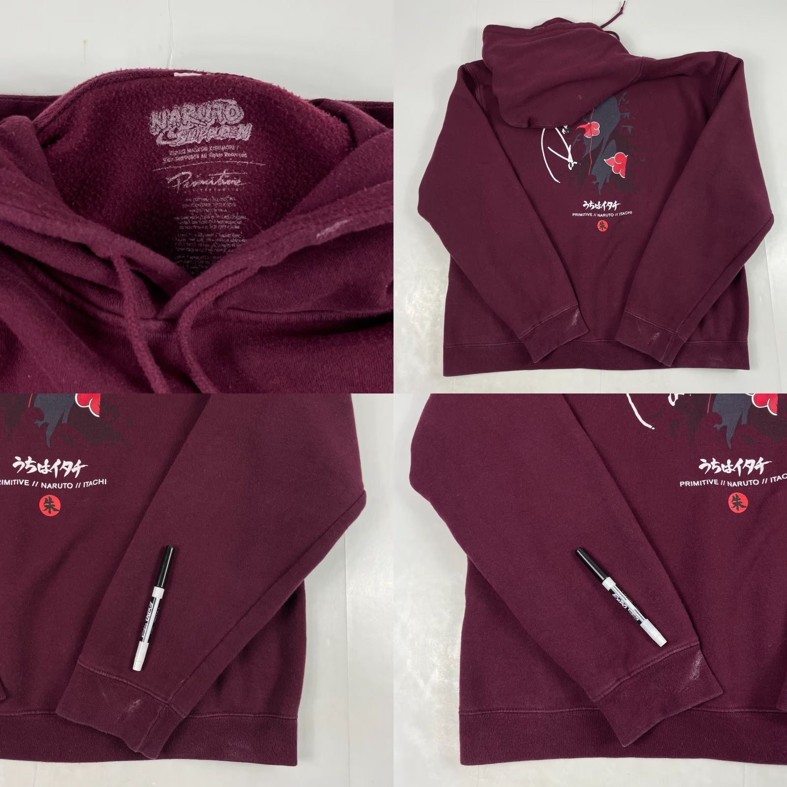 Primitive VINTAGE Primitive Hoodie Mens L Maroon Naruto Itachi Pullover Lined Skater Anime Gym Hoodie Mens Large Maroon Naruto Itachi Pullover Lined Size US L / EU 52-54 / 3 - 8 Thumbnail