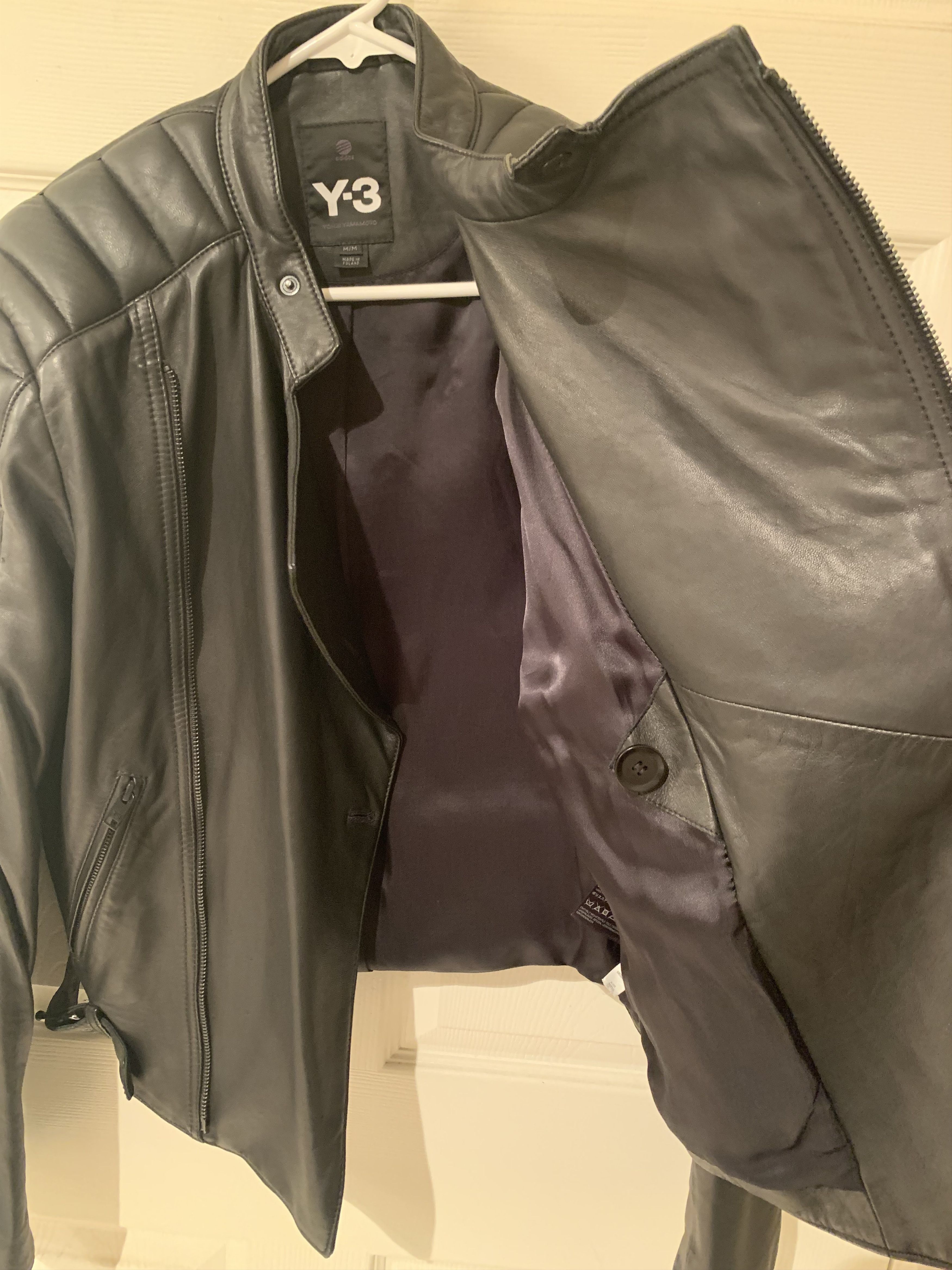 Y-3 Y-3 Lamb Leather Biker Jacket Yohji Yamamoto Size US M / EU 48-50 / 2 - 6 Thumbnail