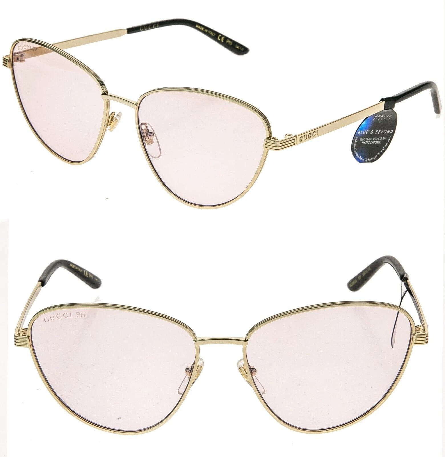 Gucci GUCCI GG0803S 0803 Gold Pink Photochromic 005 Sunglasses Size ONE SIZE - 1 Thumbnail