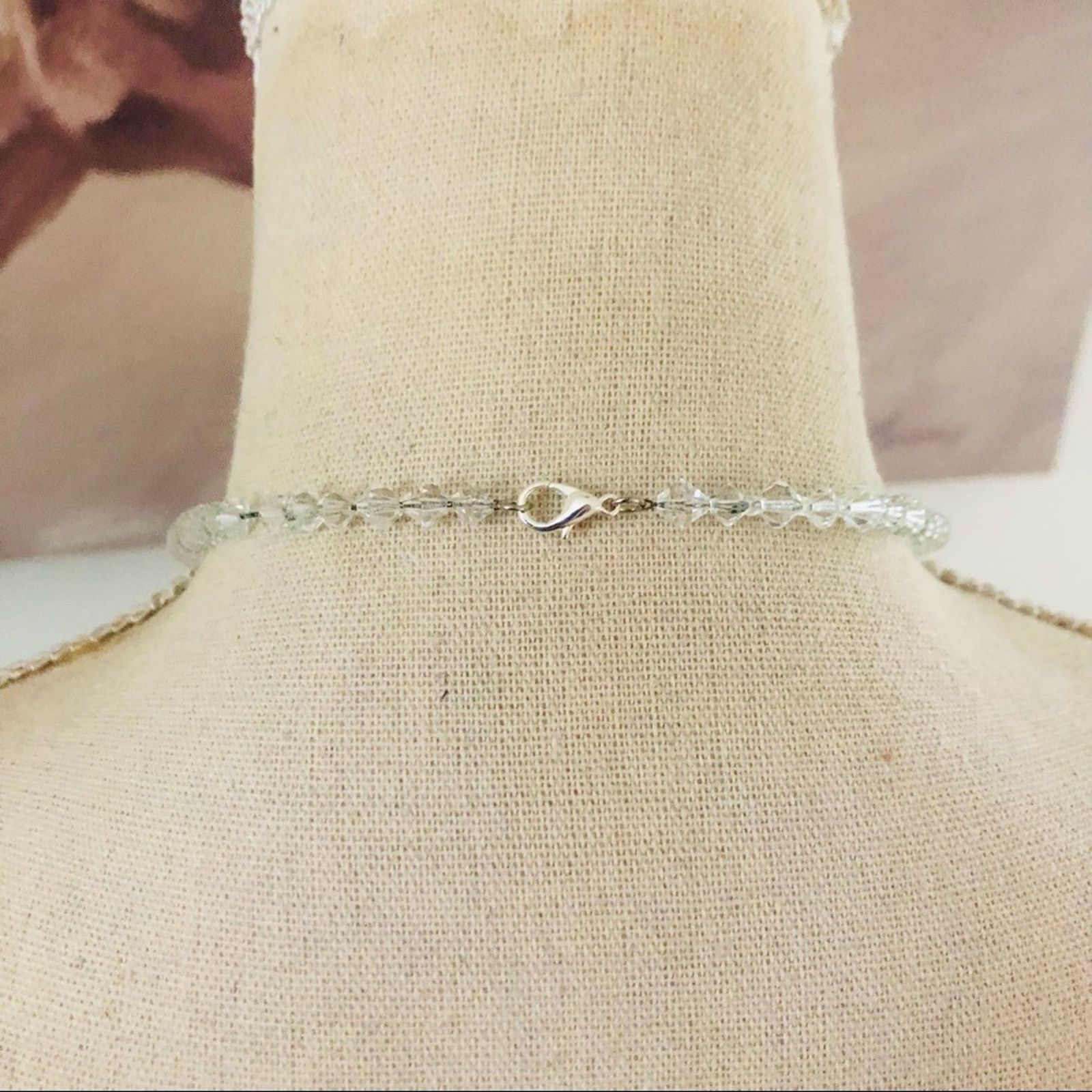 Vintage Vintage faceted clear glass crystal chain strand necklace Size ONE SIZE - 4 Thumbnail