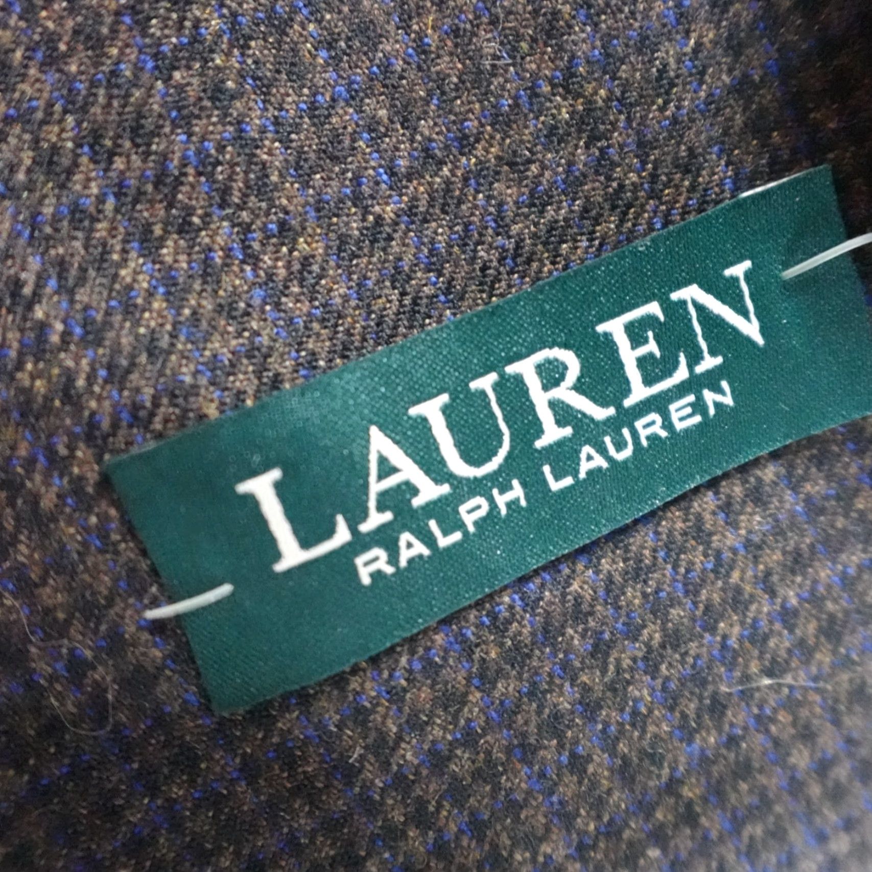 Ralph Lauren Lauren Ralph Lauren Blazer 42L Brown Blue Guncheck Plaid Wool Ultraflex NEW Size 42R - 2 Thumbnail