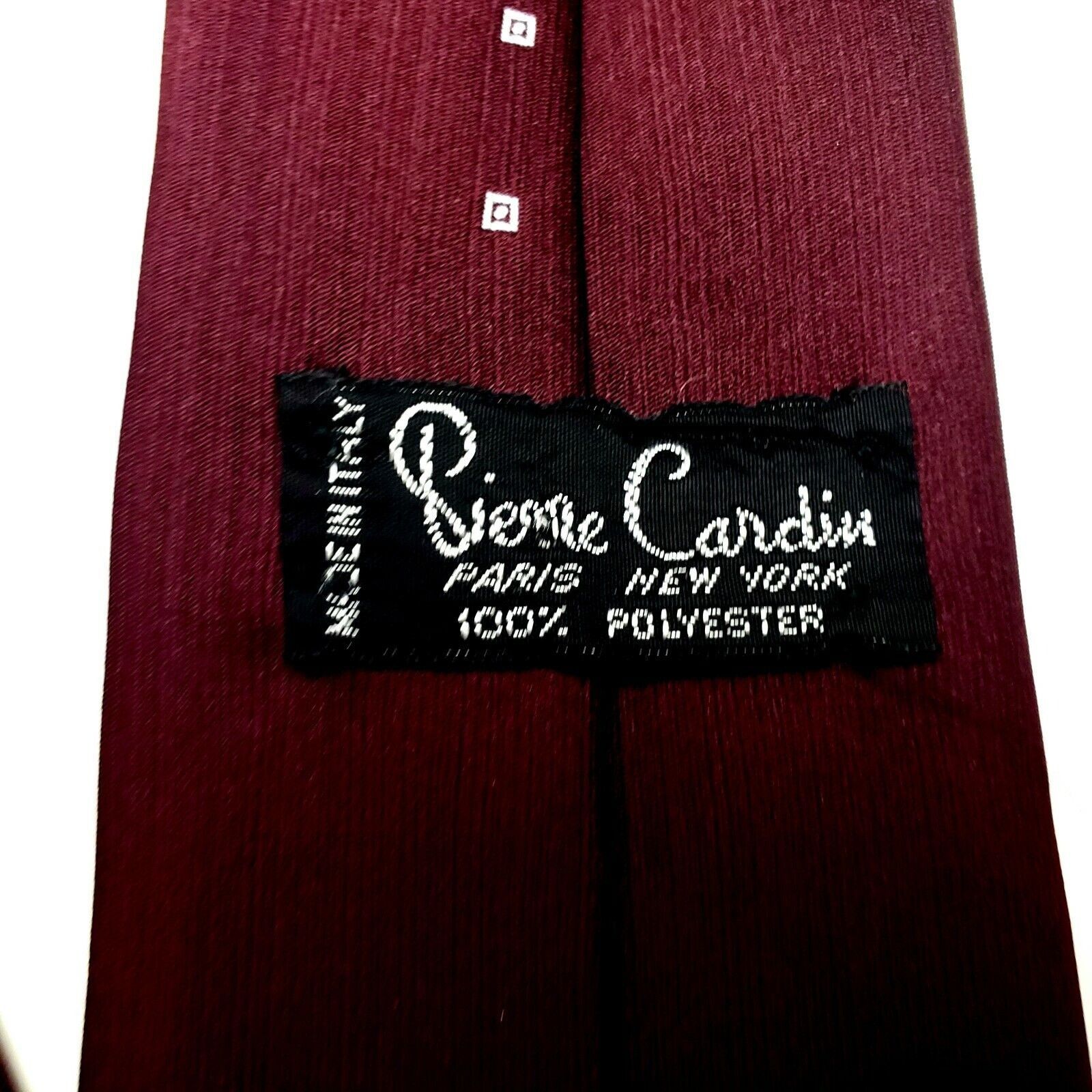 Pierre Cardin Pierre Cardin Polyester Tie Purple Short Skinny Size ONE SIZE - 3 Thumbnail