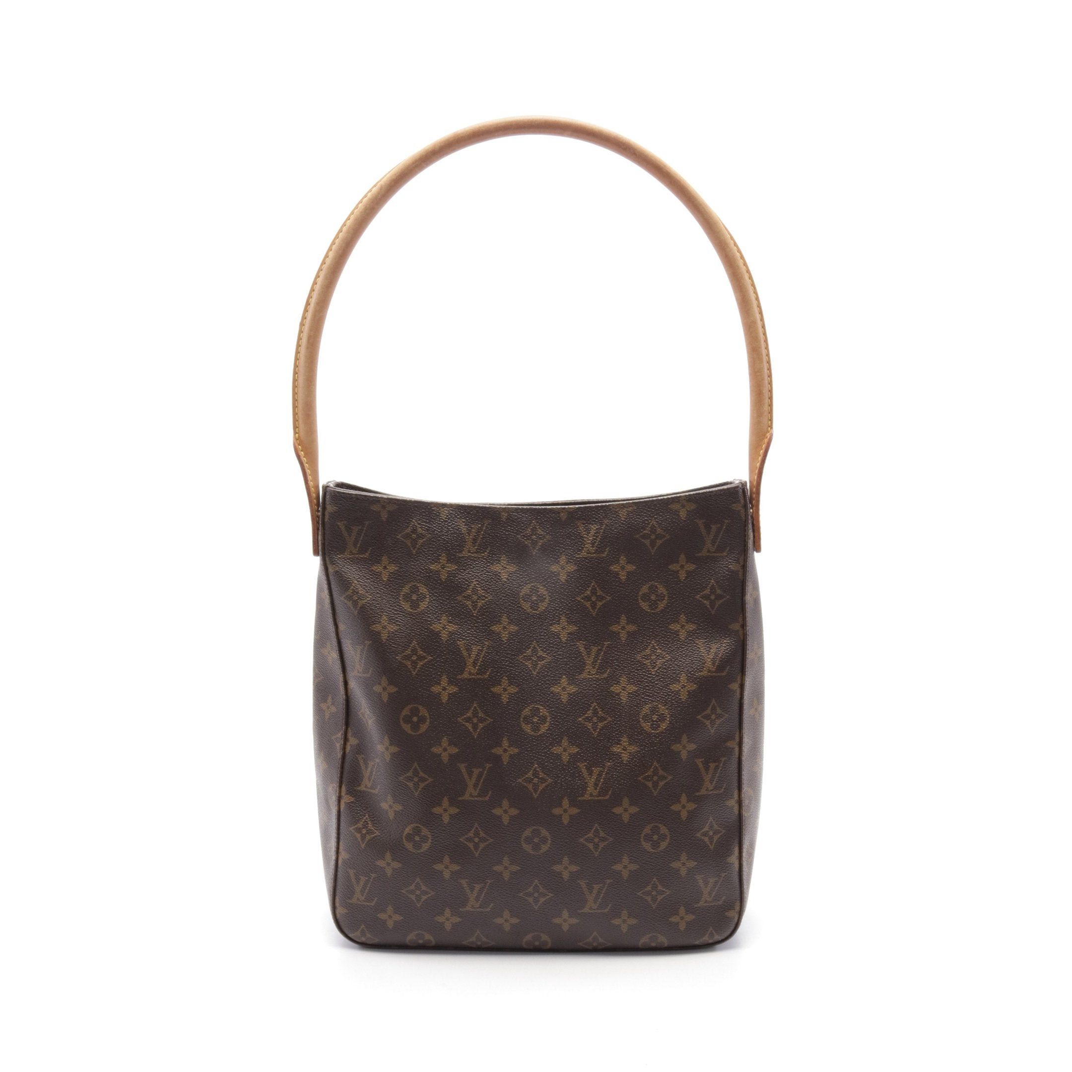 Louis Vuitton Looping Gm Monogram Shoulder Bag Leather Brown