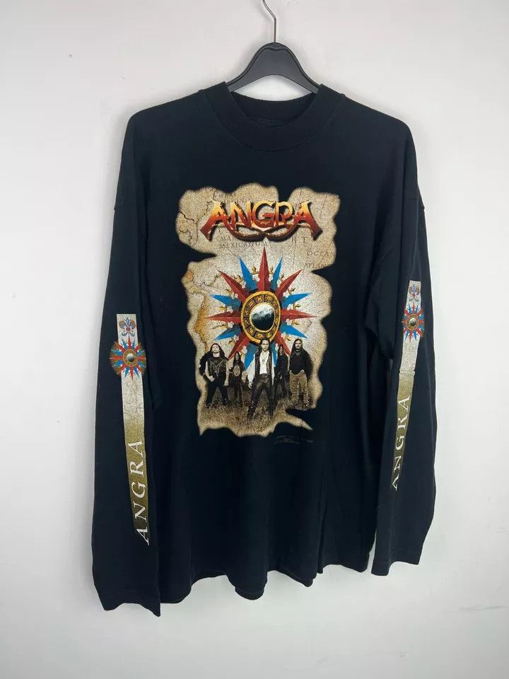 Vintage VINTAGE 90s ANGRA Long Sleeve t shirt Metal Band Concert Size US XL / EU 56 / 4 - 3 Thumbnail