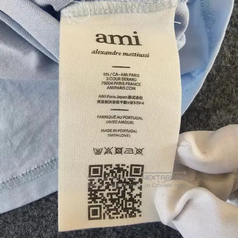 AMI AMI Blue Cotton Men's T-Shirt . Size US S / EU 44-46 / 1 - 6 Thumbnail