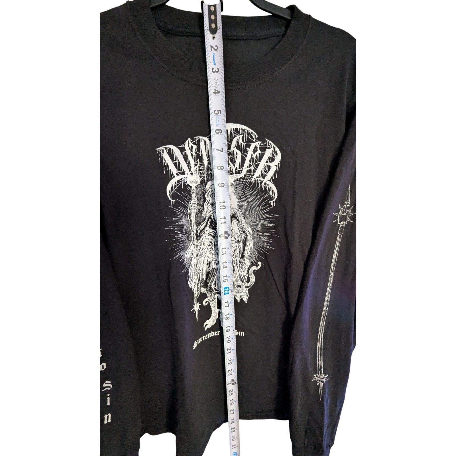 Band Tees × Hanes Demiser "Surrender to Sin" metal band tee long sleeve XL Size US XL / EU 56 / 4 - 2 Thumbnail