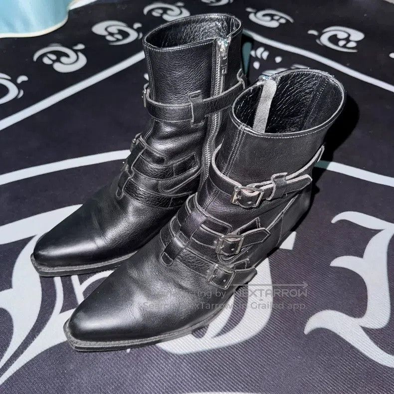Saint Laurent Paris Saint Laurent Paris Block Heel Boots Size US 9 / EU 42 - 1 Thumbnail