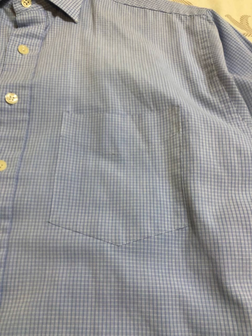 Balmain Balmain Paris Blue Check Dress Shirt Size US XL / EU 56 / 4 - 6 Thumbnail