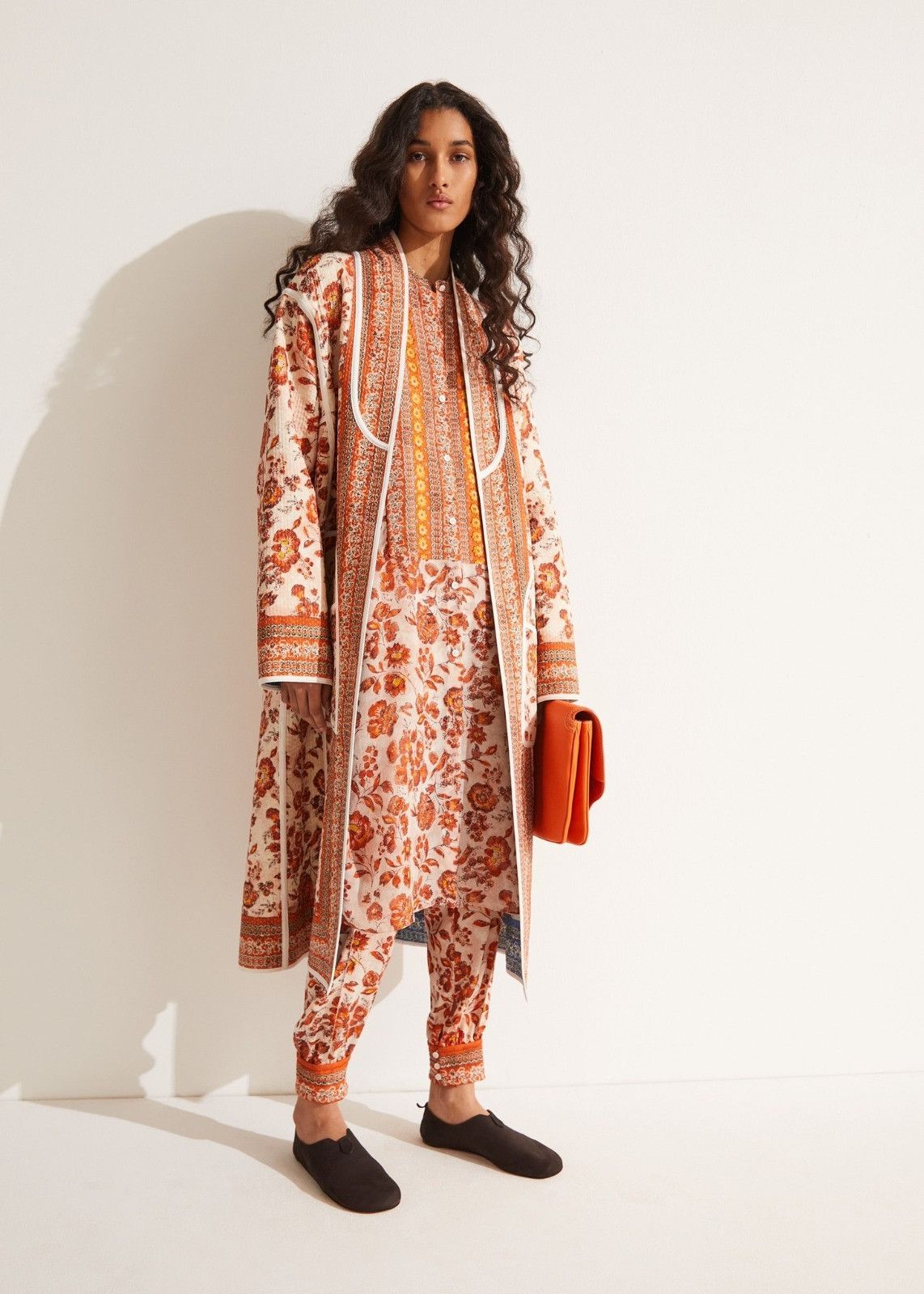 Loro Piana o1srvl11e0824 Mila Flower Midi Dress in Multicolor Size S / US 4 / IT 40 - 2 Thumbnail