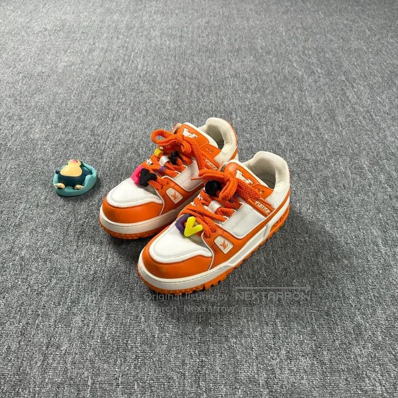 Louis Vuitton Louis Vuitton White Orange Small Fat Ding Casual Shoes Size US 10 / EU 43 - 1 Thumbnail