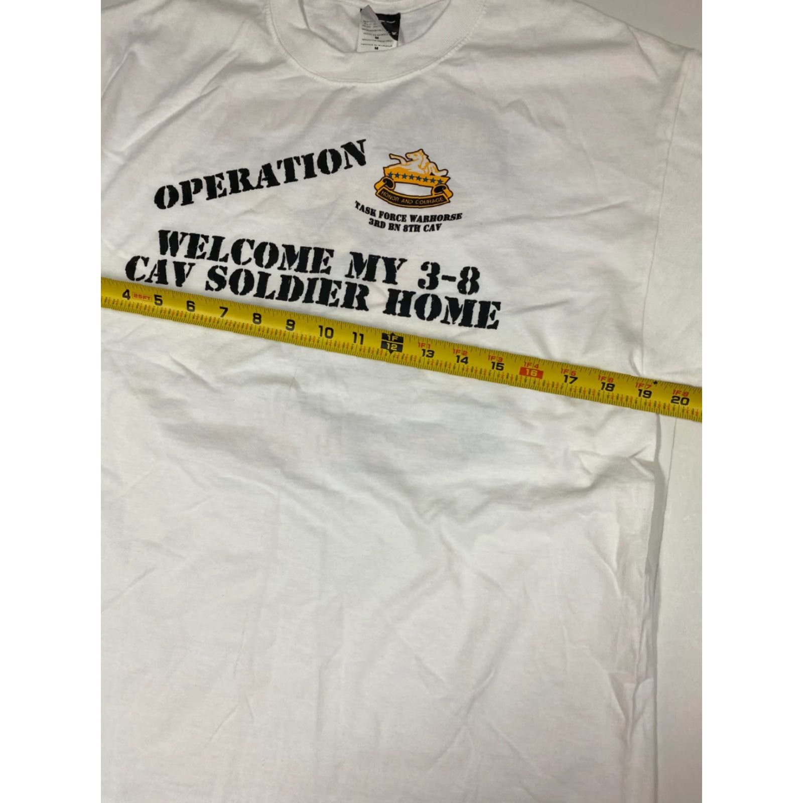 Hanes Hanes Beefy-T Military Shirt Medium Mens White graphic 2006-2007 Size US M / EU 48-50 / 2 - 6 Thumbnail