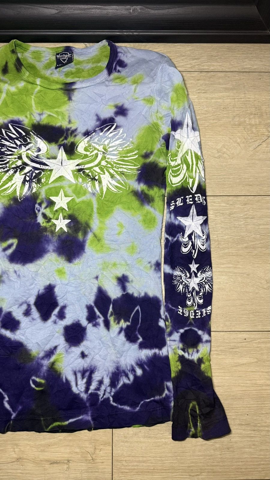 Ed Hardy Vintage / Y2K Sledge USA Tie Dye Star And Wings Long Sleeve Size M / US 6-8 / IT 42-44 - 4 Thumbnail