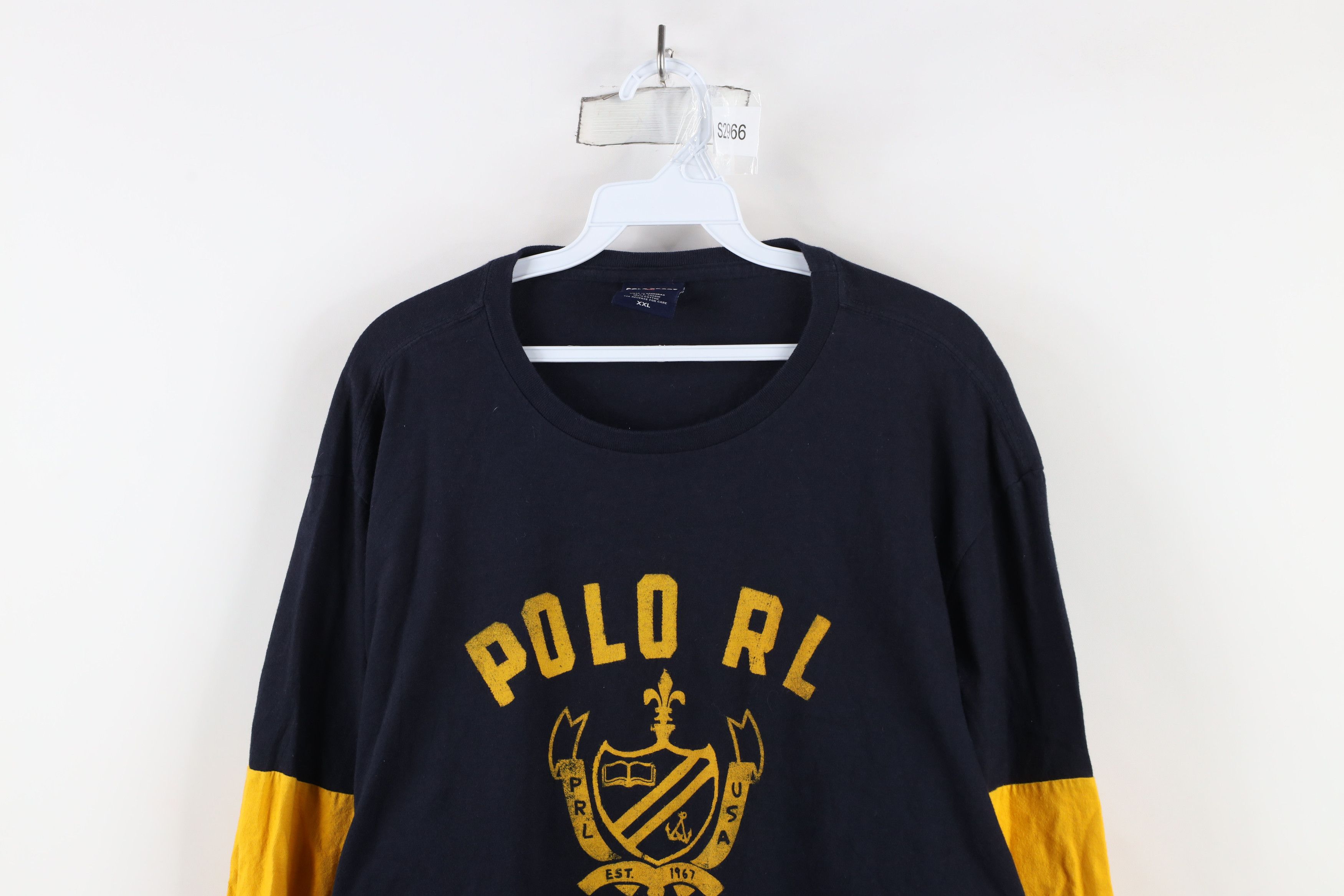 Ralph Lauren × Vintage Vintage 90s Ralph Lauren Prep Crest Long Sleeve T-Shirt Size US XXL / EU 58 / 5 - 2 Thumbnail