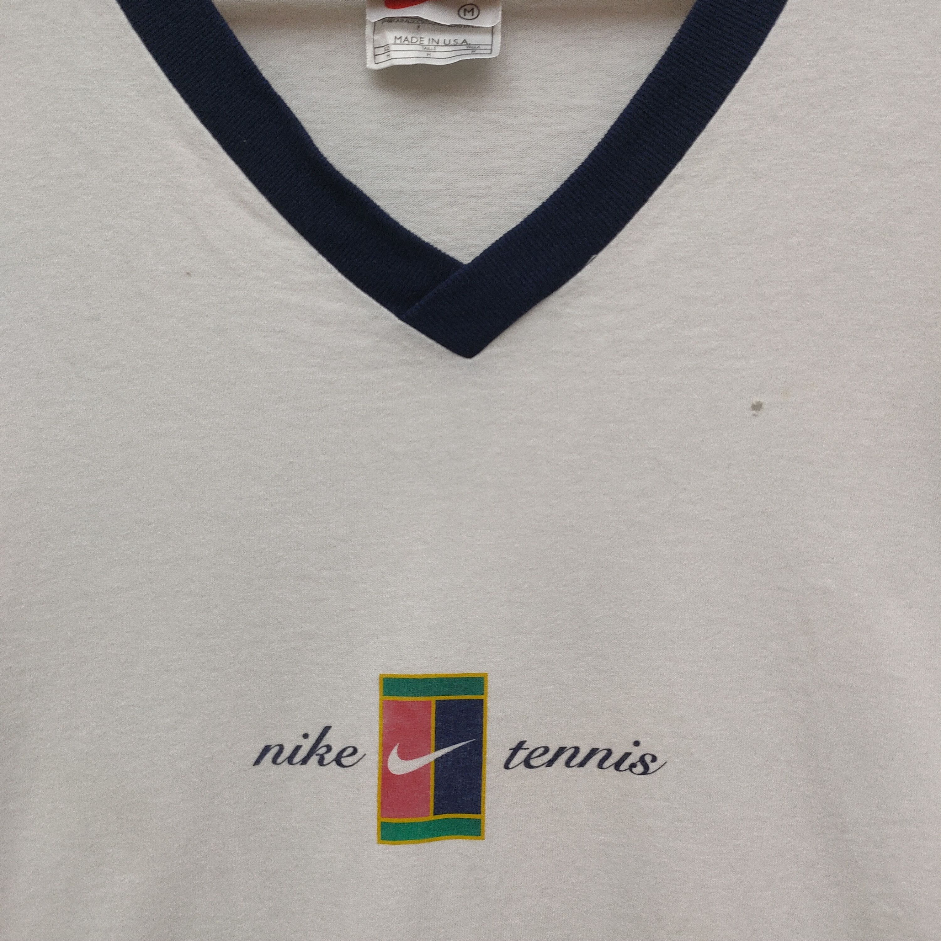Nike × Vintage 90s Nike tennis tee Size US M / EU 48-50 / 2 - 6 Thumbnail