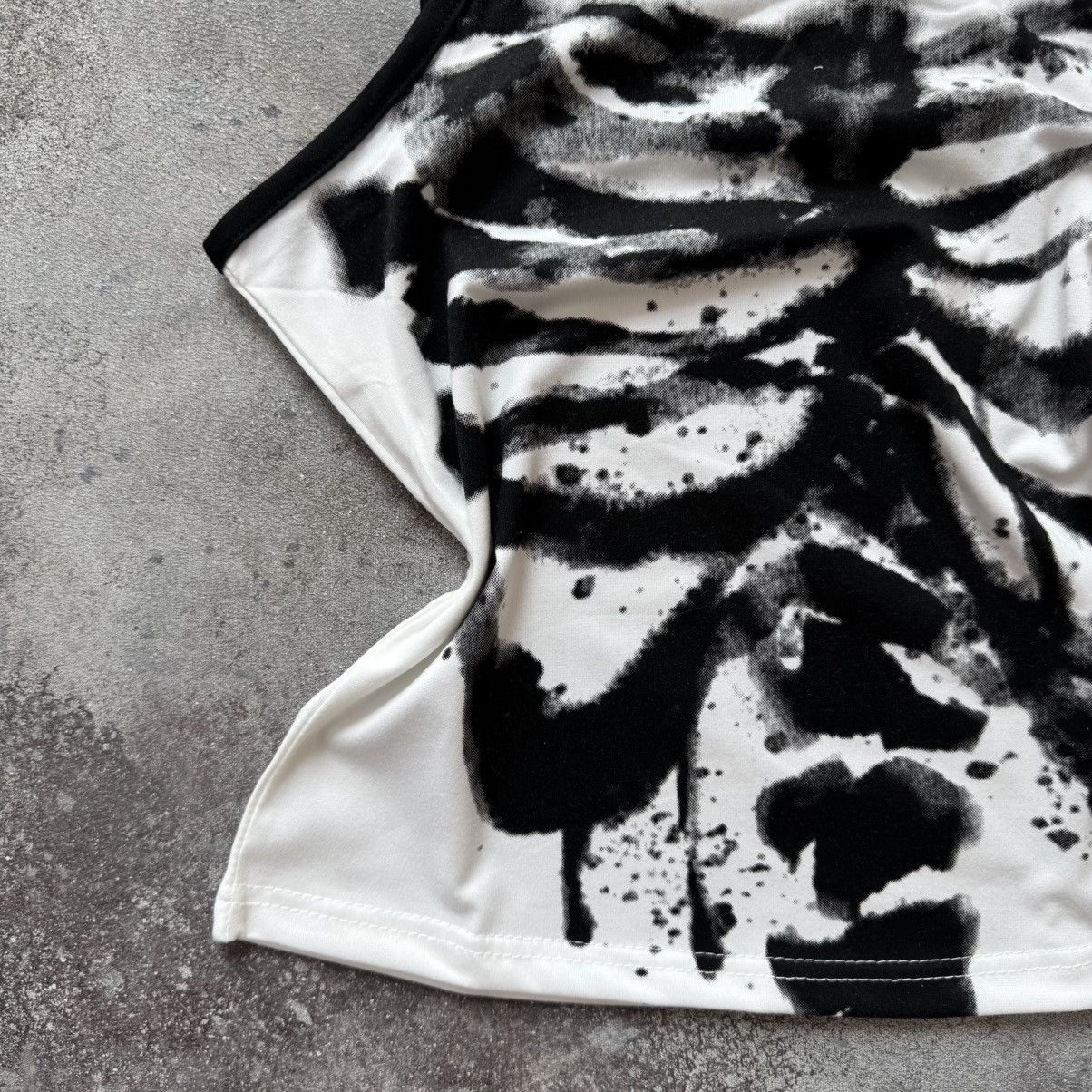 Hysteric Glamour Amazing Y2K Skeleton Printed Goth Rave Punk Tank Top Size M / US 6-8 / IT 42-44 - 6 Thumbnail