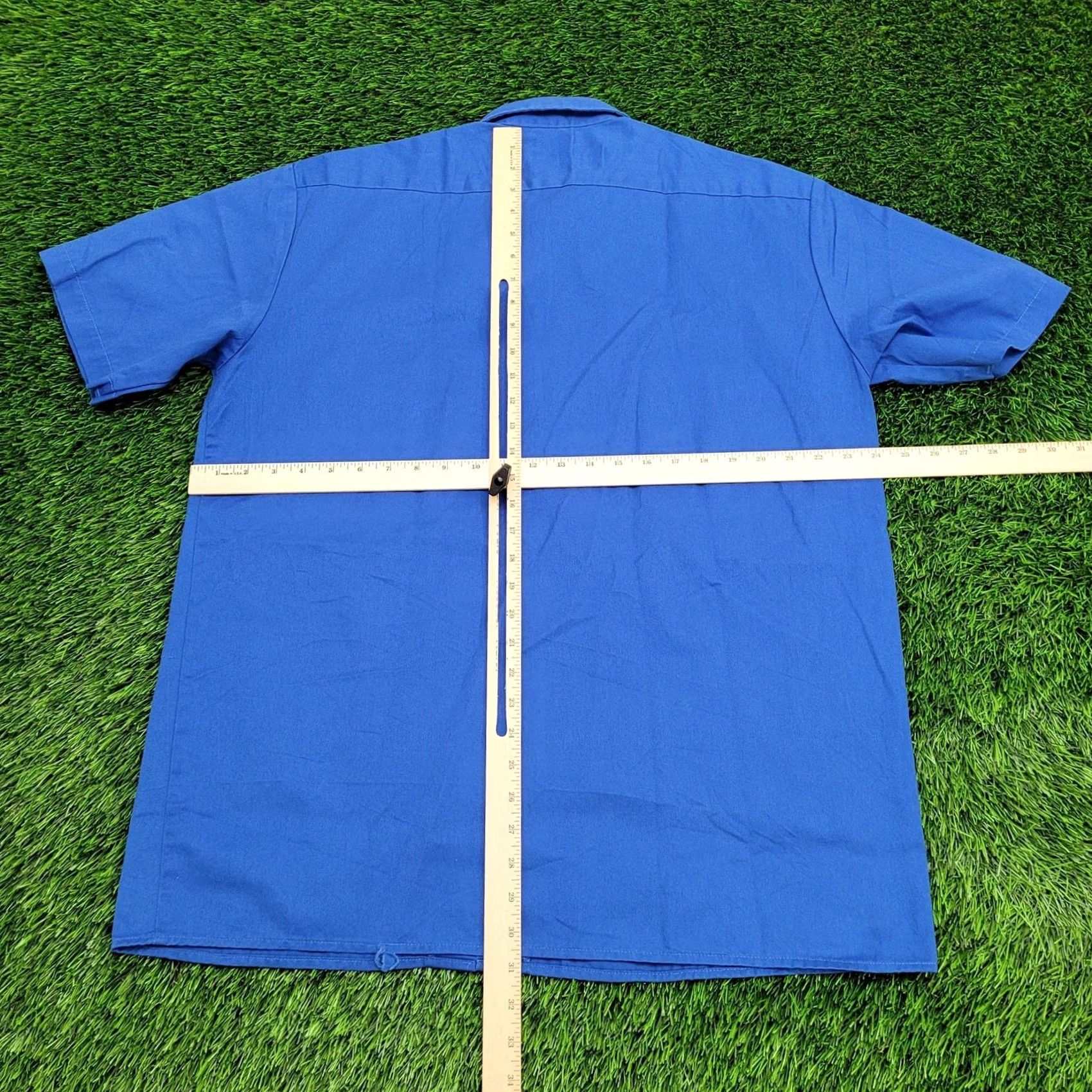 Dickies VINTAGE Dickies Button Shirt Baggy Large 24x31 2000s Y2K Casual Workwear Mens Short Sleeve Blue Collar Size US L / EU 52-54 / 3 - 4 Thumbnail