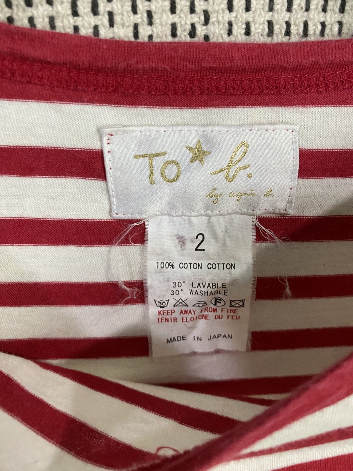 agnes b. Vintage agnes b longsleeve striped red white Size S / US 4 / IT 40 - 5 Thumbnail