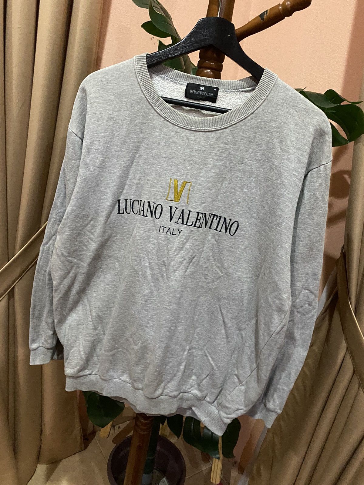 Vintage Luciano Valentino Sweatshirt - Italian-Inspired Design Size US L / EU 52-54 / 3 - 2 Thumbnail