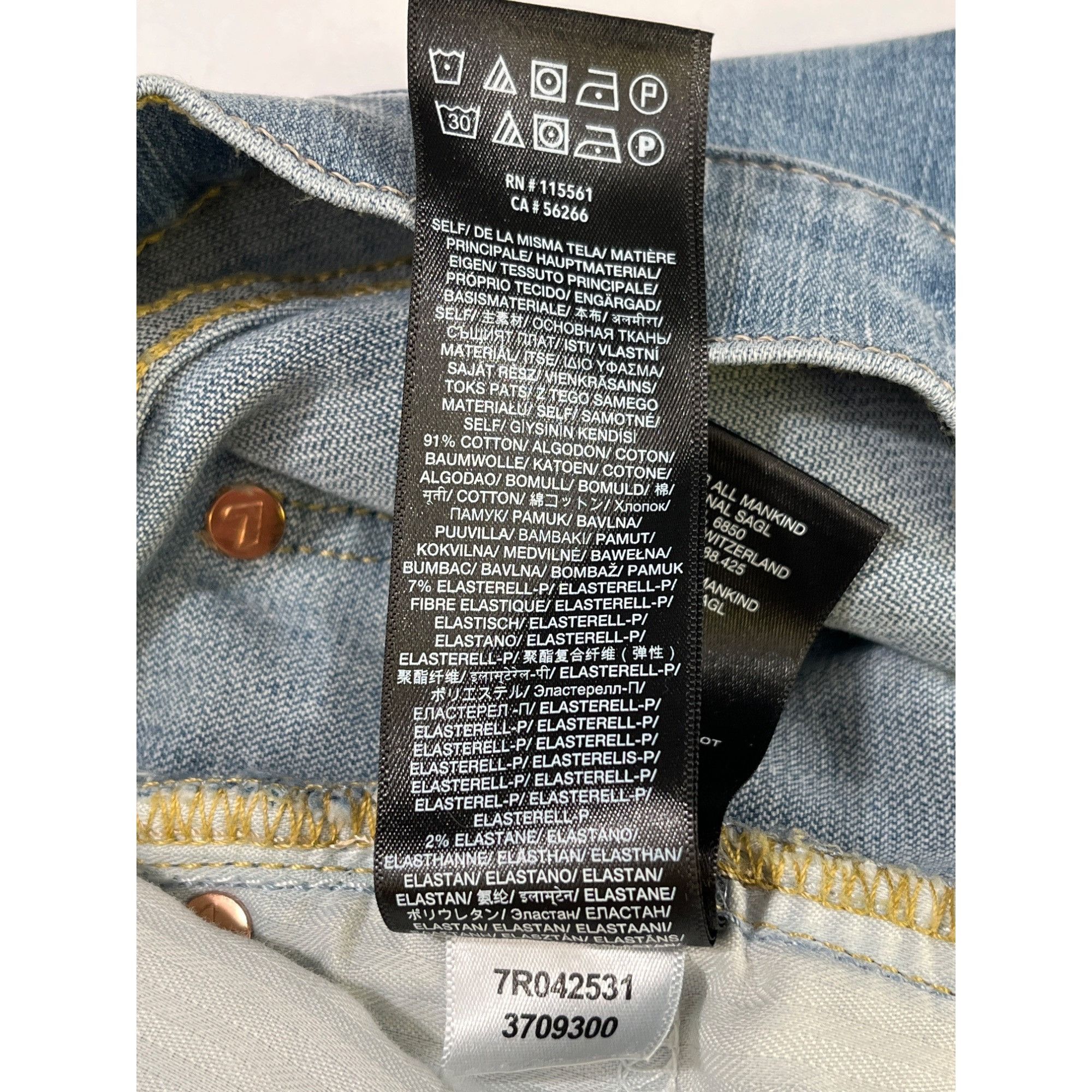 7 For All Mankind 7 For All Mankind Women's Blue High Waisted Jeans/Skinny Siz Size 28" / US 6 / IT 42 - 9 Thumbnail