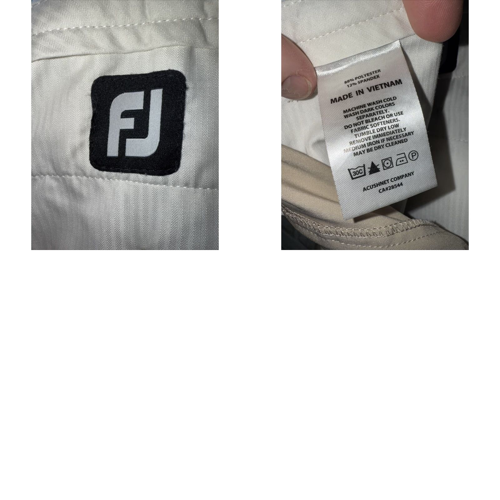Footjoy FootJoy Pants Golf 34x34 Mens Regular Khaki Beige 5-Pocket Lightweight Stretch Logo Flat Front Modern Preppy Golfing Size US 34 / EU 50 - 8 Thumbnail
