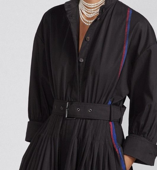 Dior o1w1db10824 Mid-Length Shirt Dress in Black Size S / US 4 / IT 40 - 7 Thumbnail
