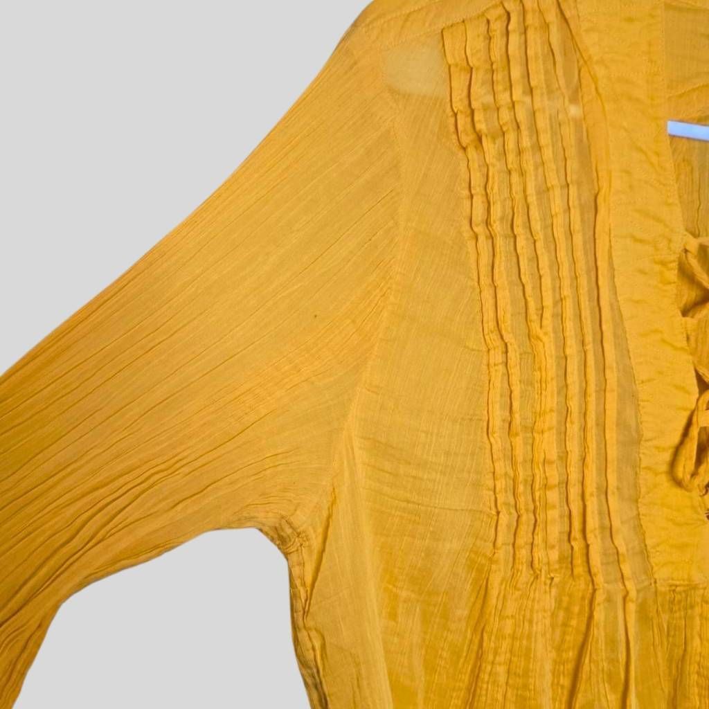 Rag & Bone Rag & Bone Saffron Sachi Blouse L Cotton Silk Boho Chic Pint Size L / US 10 / IT 46 - 8 Thumbnail