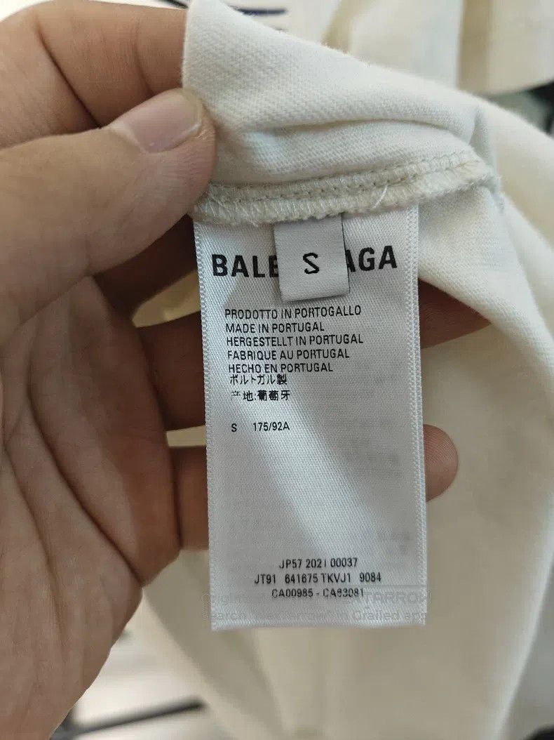 Balenciaga Balenciaga Embroidered Wave Short Sleeve T-Shirt Size US S / EU 44-46 / 1 - 4 Thumbnail