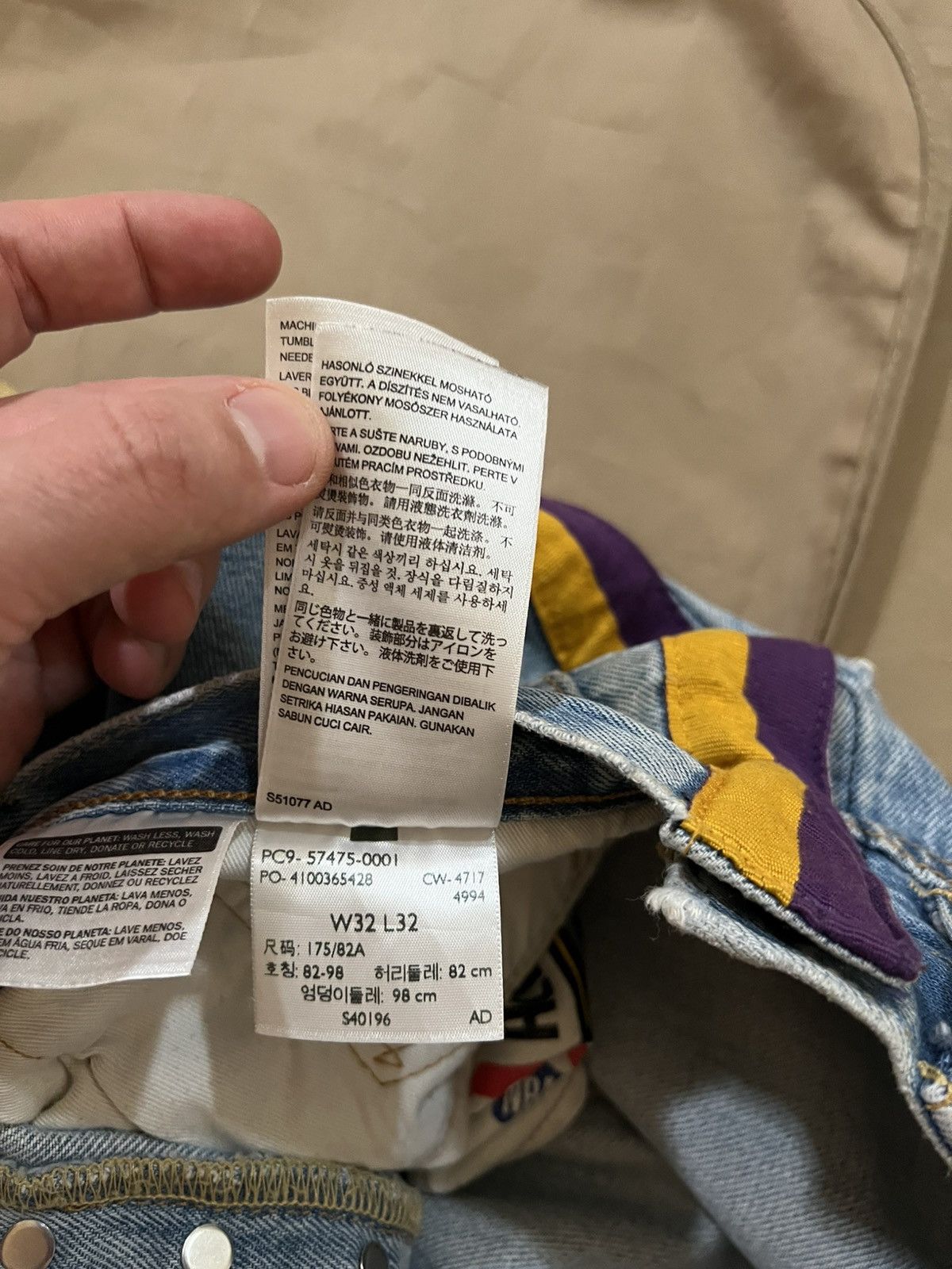 Just Don Just Don Lakers NBA Tearaway Jeans size 32 $900 Size US 32 / EU 48 - 10 Thumbnail