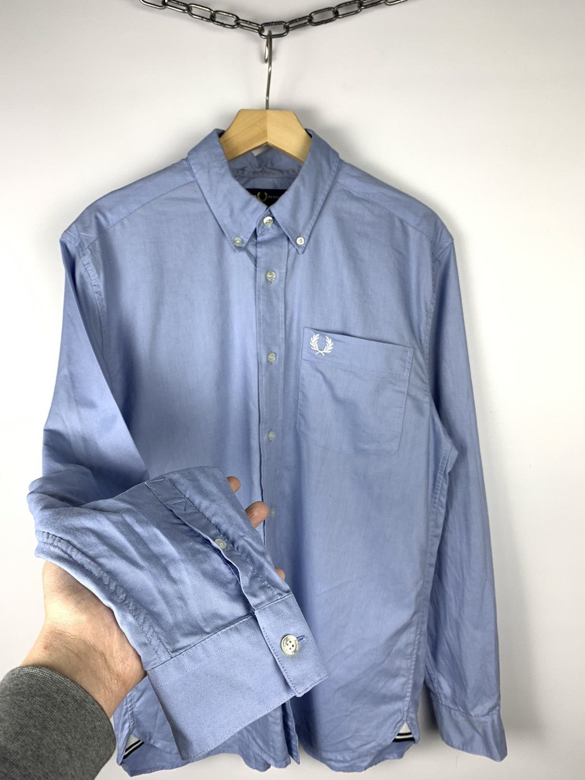 Fred Perry Fred Perry Button-Down Shirt Formal Blue Size M England 90s Size US M / EU 48-50 / 2 - 5 Thumbnail