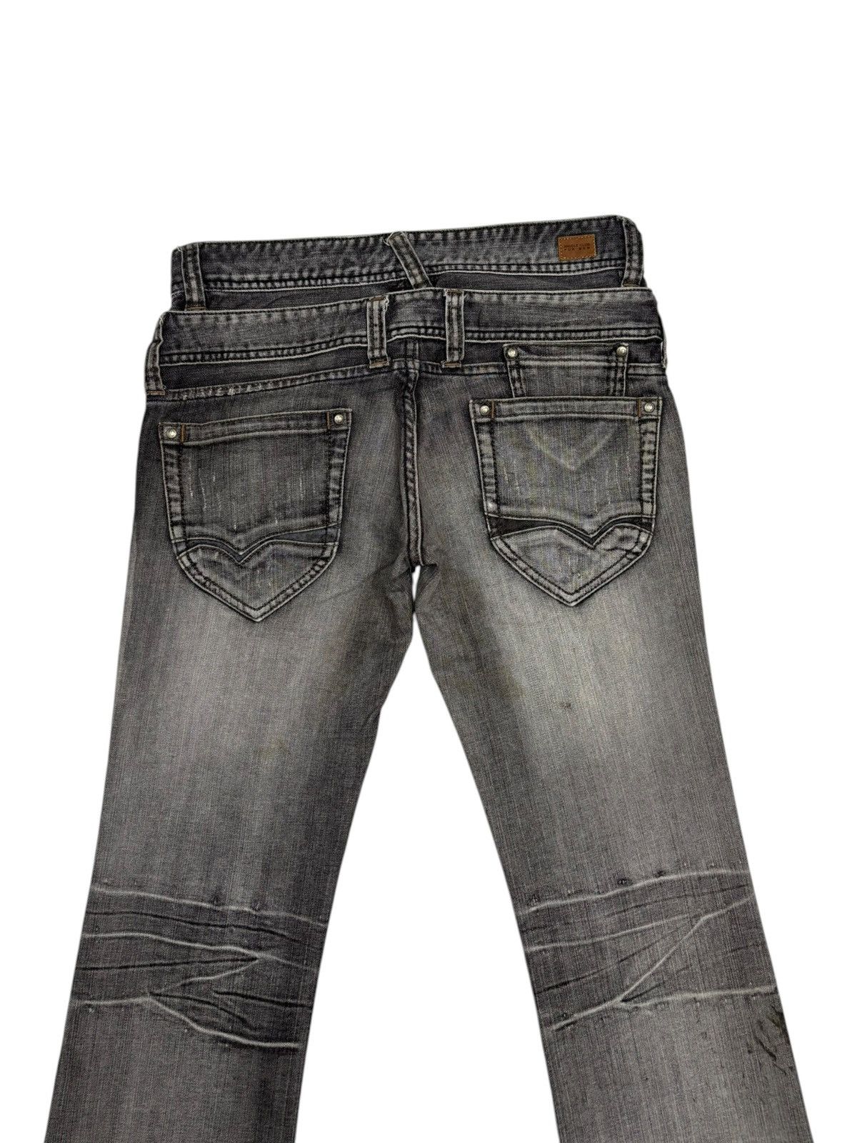 If Six Was Nine Nicole Club For Men Double Waist Slim Flare Jean Black Faded Size US 29 - 7 Thumbnail