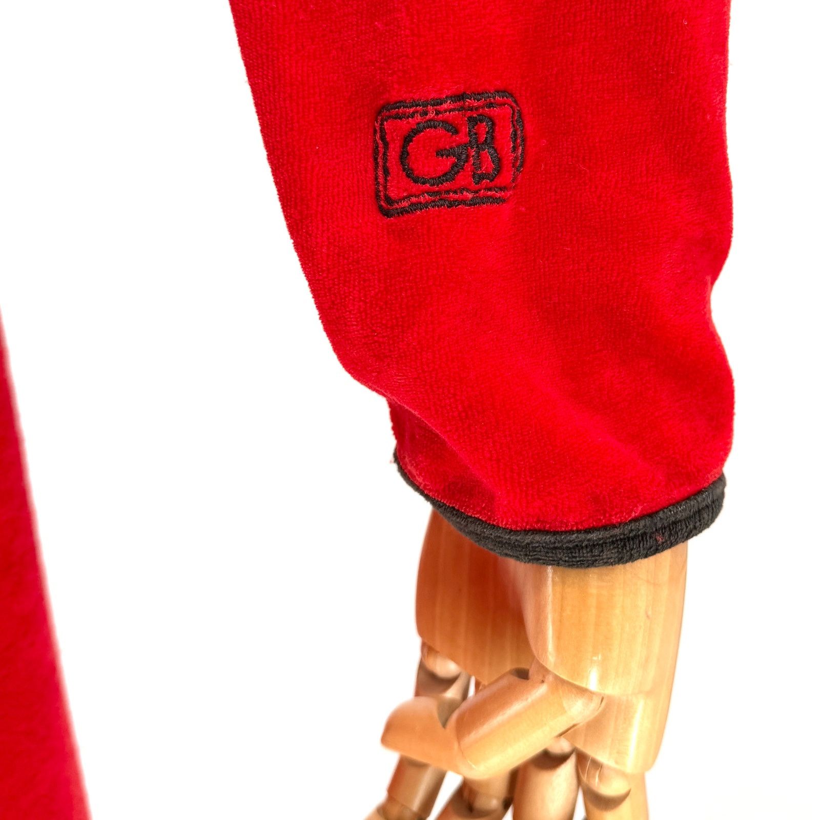 Geoffrey Beene Vintage 70s Red Velour Zip Front House Coat Size ONE SIZE - 3 Thumbnail
