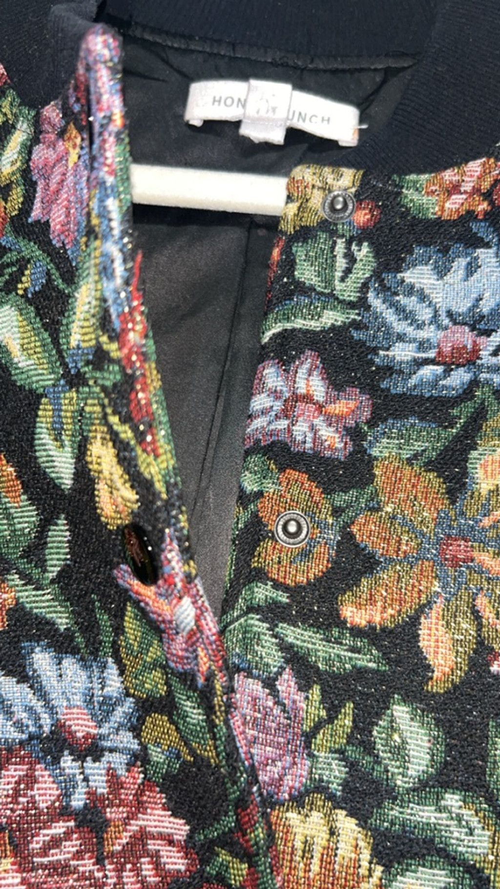 Other Women's HONEY PUNCH Black Floral embroidered Bomber Jacket M Size M / US 6-8 / IT 42-44 - 3 Thumbnail