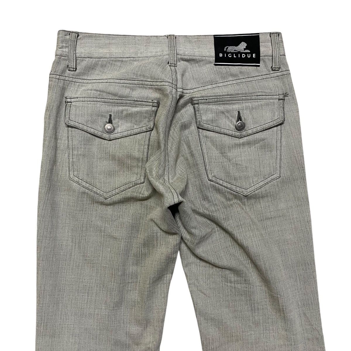 Le Grande Bleu (L.G.B.) BIGLIDUE Coated Denim Flare Jeans Size US 31 - 10 Thumbnail