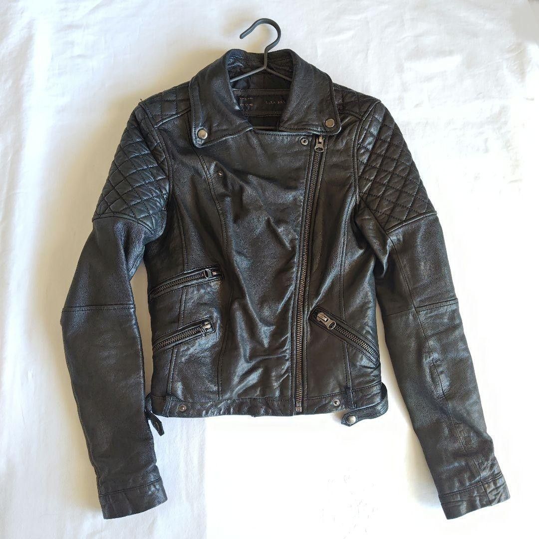 Zara Zara leather biker jacket Size M / US 6-8 / IT 42-44 - 2 Thumbnail