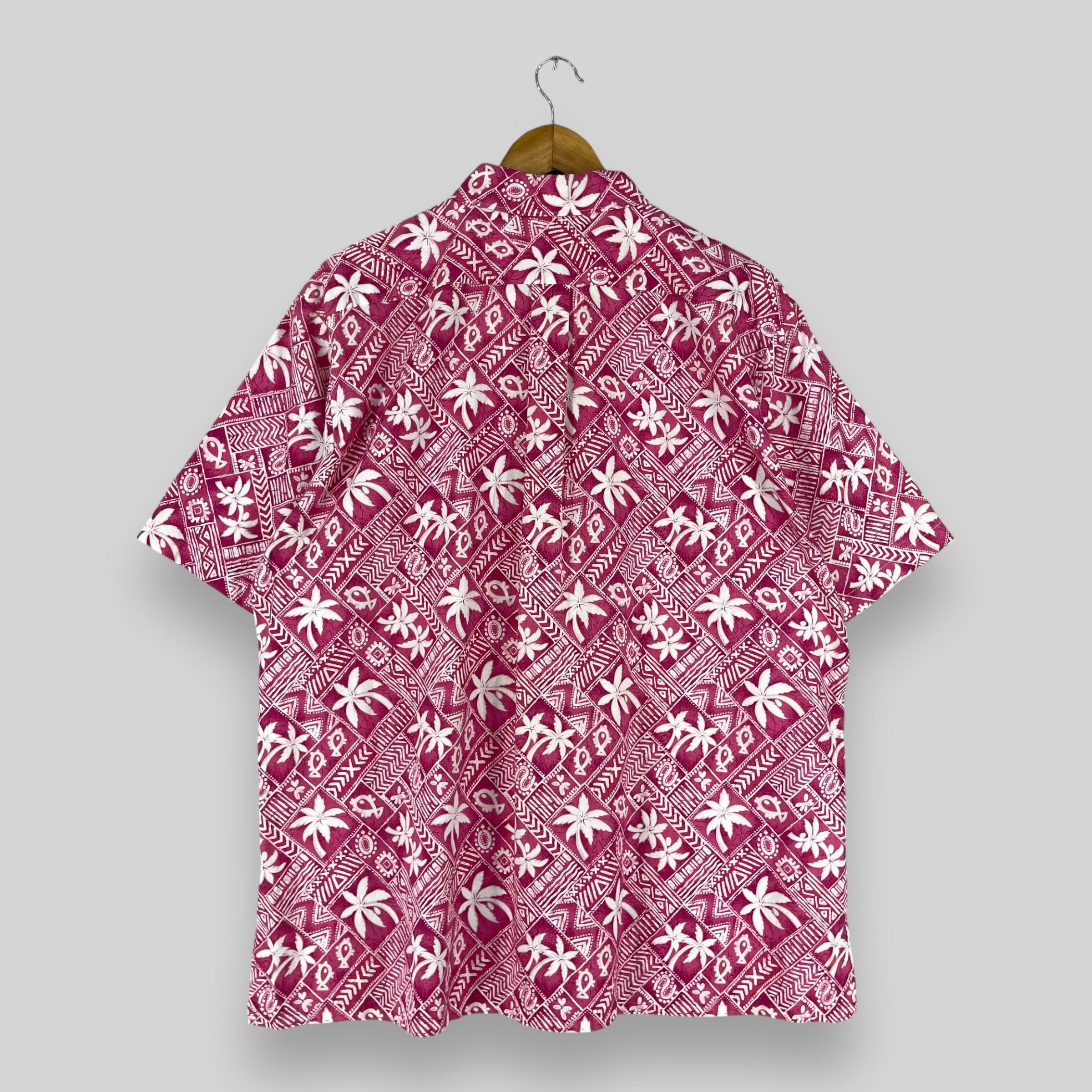 Vintage Vintage Hawaiian Abstract Coconut Tree Tribal Tattoo Shirt Size US XL / EU 56 / 4 - 5 Thumbnail