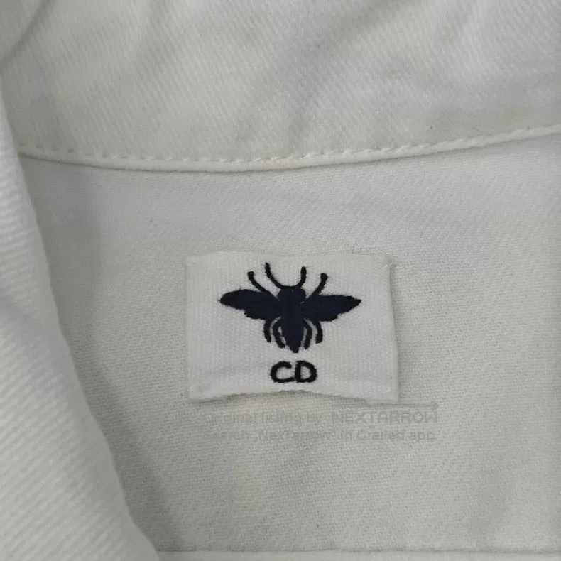 Dior Dior White embroidered bee denim cotton jacket Size XS / US 0-2 / IT 36-38 - 5 Thumbnail