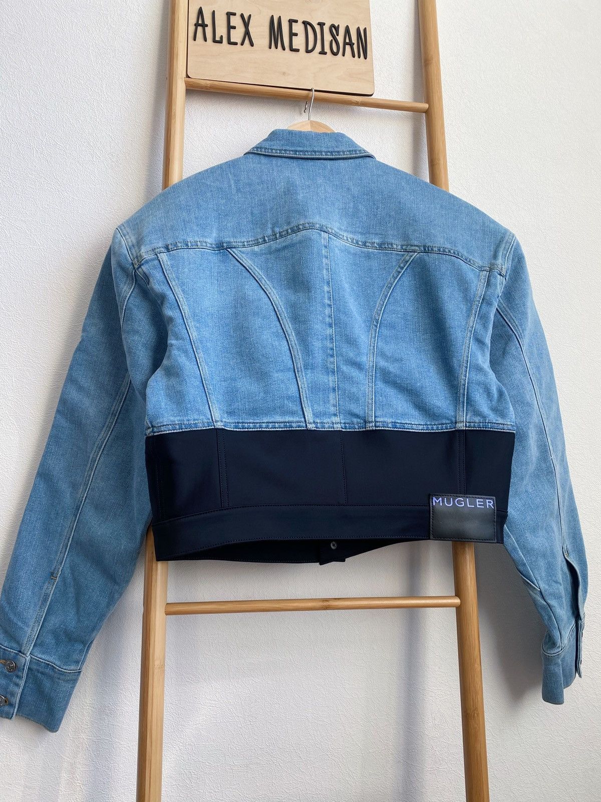 H&M × Mugler × Thierry Mugler Mugler x H&M Denim Jacket Size L Size US L / EU 52-54 / 3 - 18 Thumbnail