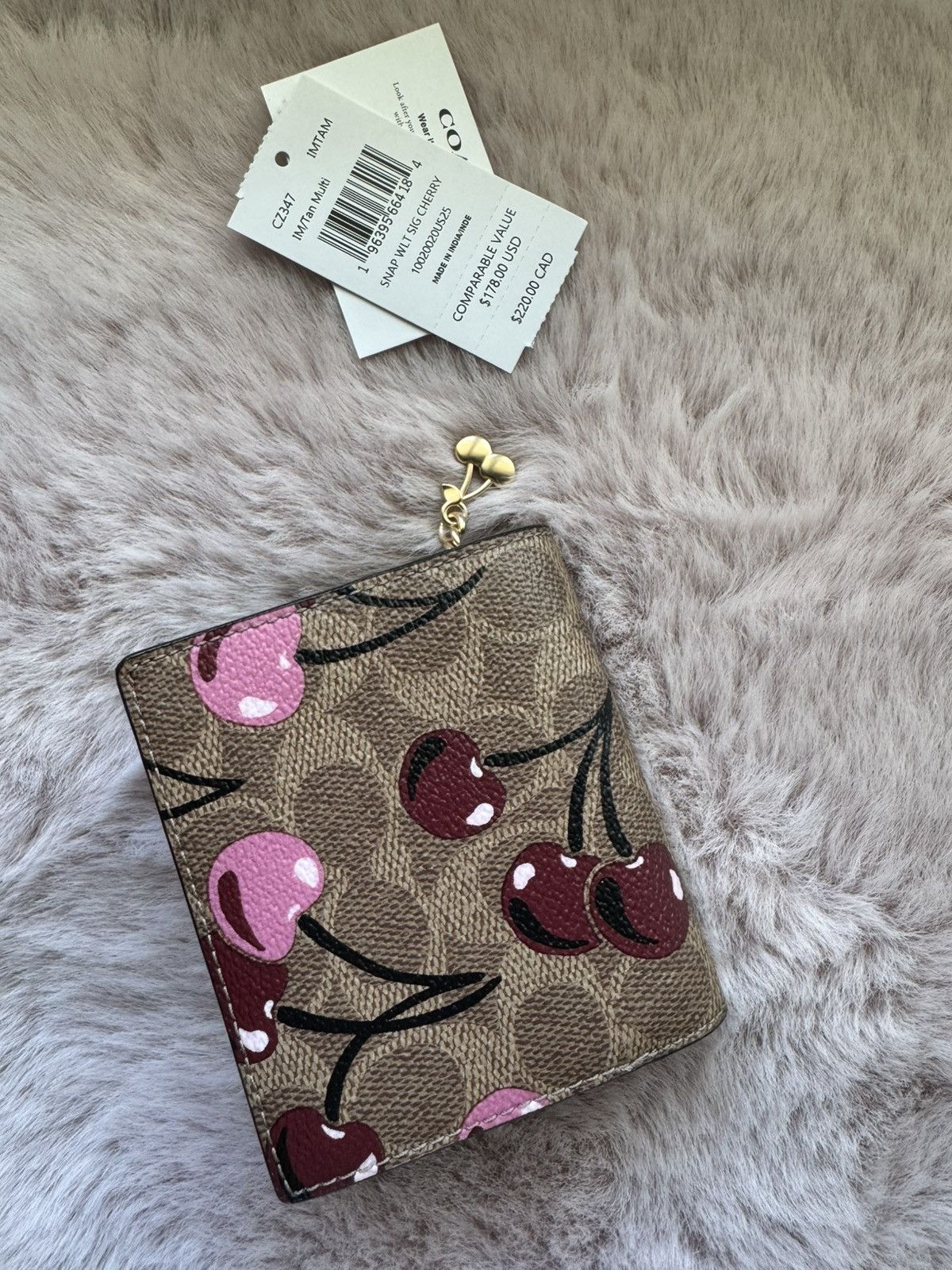 Coach Coach snap wallet with cherry print Size ONE SIZE - 6 Thumbnail