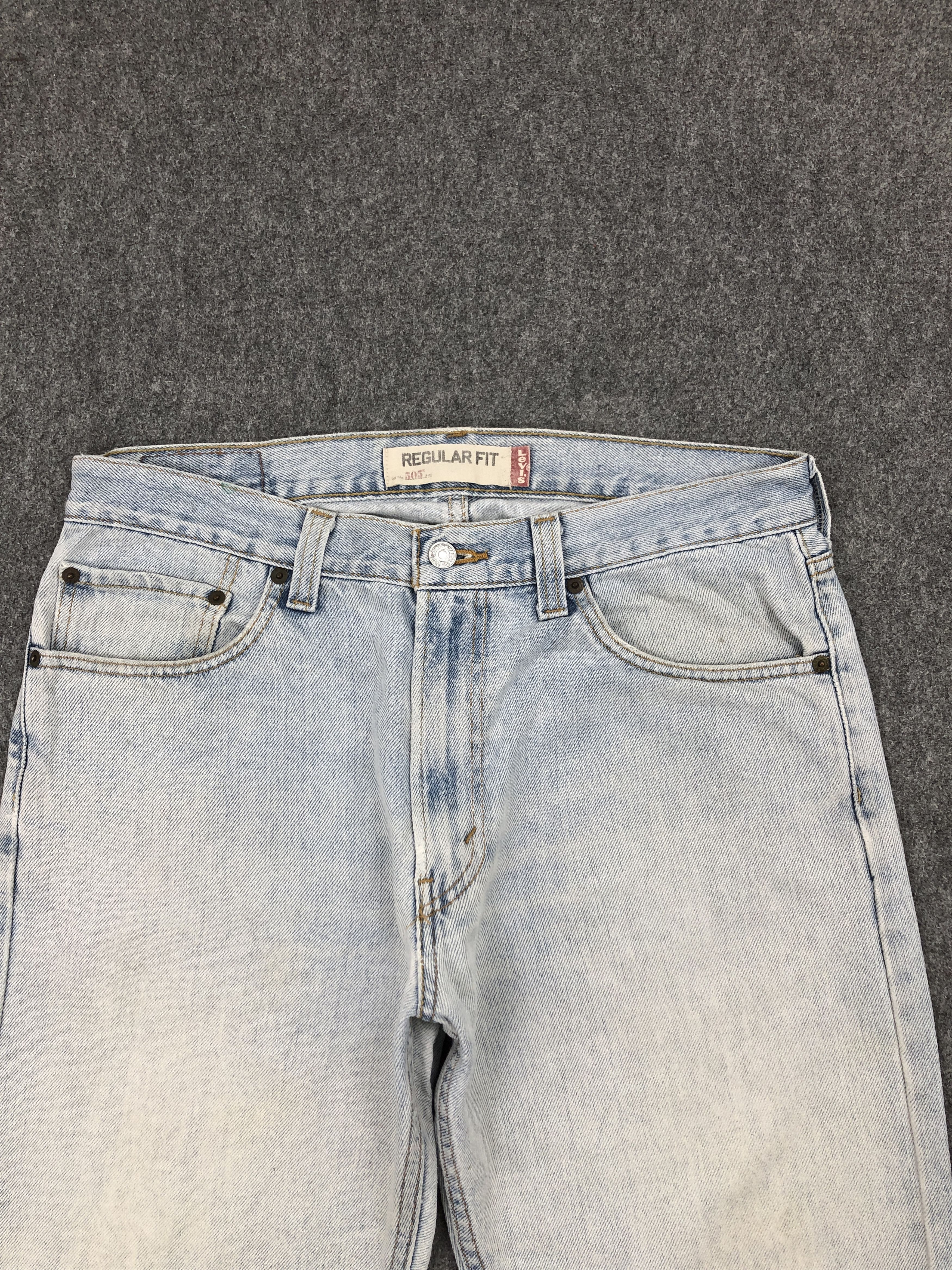 Levi's × Vintage Light Washed Vintage Levis 505 Jeans Size US 33 - 2 Thumbnail