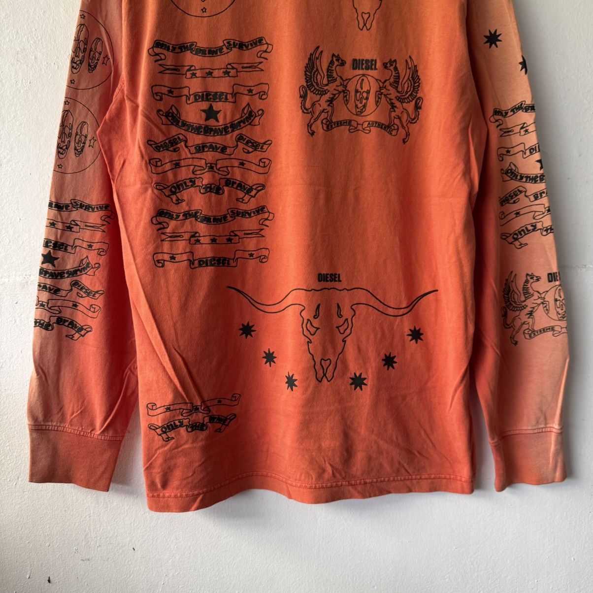 If Six Was Nine Diesel T-Just Long Sleeve Chrome Shirt Size US L / EU 52-54 / 3 - 10 Thumbnail