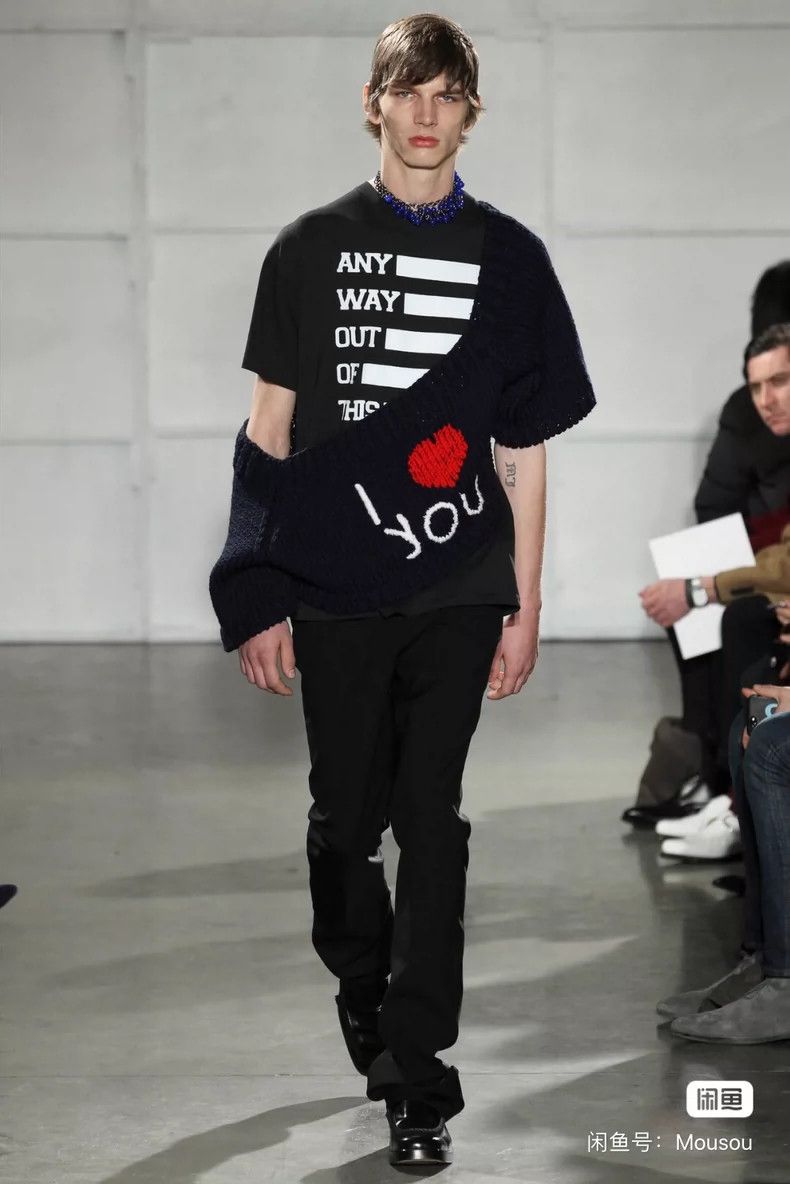 Raf Simons Raf simons 17aw "i love you" knit short sweater Size US S / EU 44-46 / 1 - 8 Thumbnail