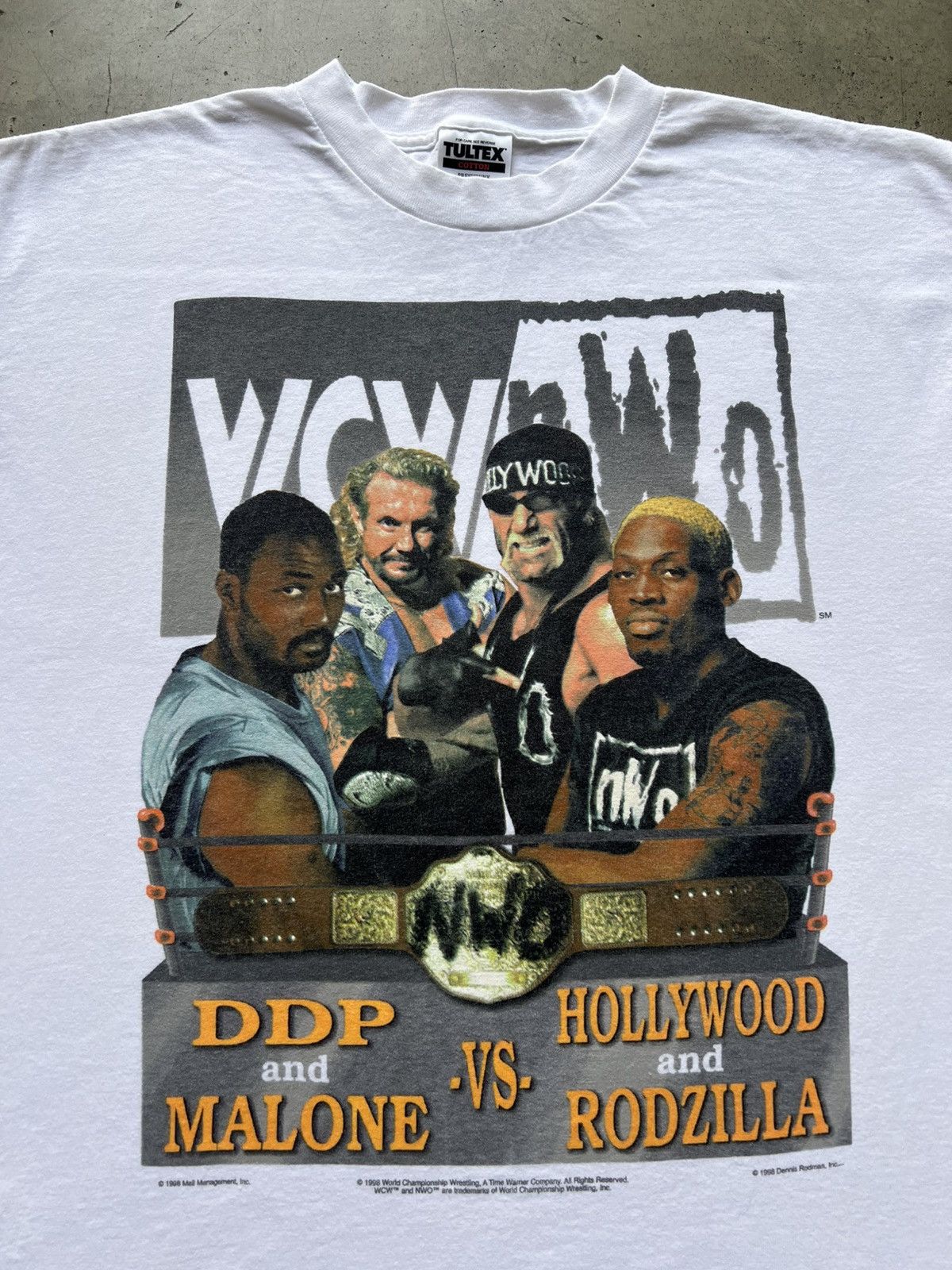 Vintage VTG 1998 WCW NWO New World Order Wrestling Tee Shirt Malone Size US XL / EU 56 / 4 - 1 Thumbnail