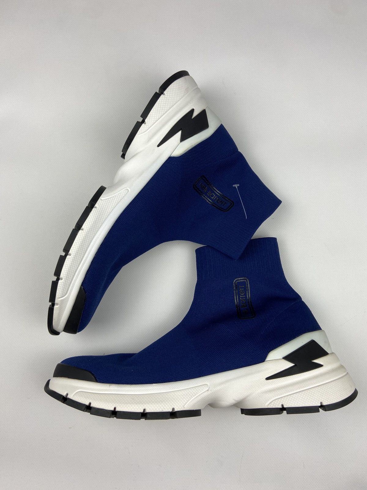 Neil Barrett NEIL BARRETT CONTRASTING SOLE BOLT SOCK SNEAKERS SZ 45 Size US 12 / EU 45 - 2 Thumbnail