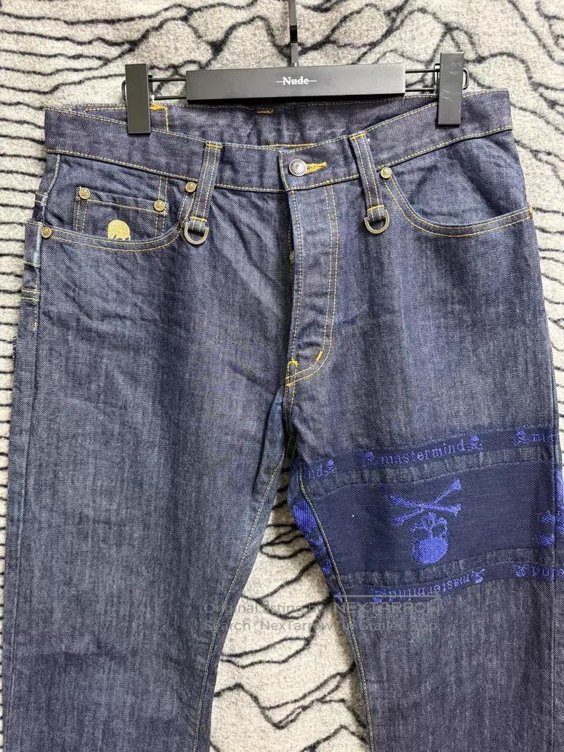 Mastermind Japan mastermind JAPAN size M Blue-Gold Thread Double-Waist Jean Size US 27 - 2 Thumbnail