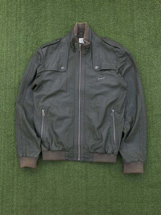 Adidas vespa clearance leather jacket