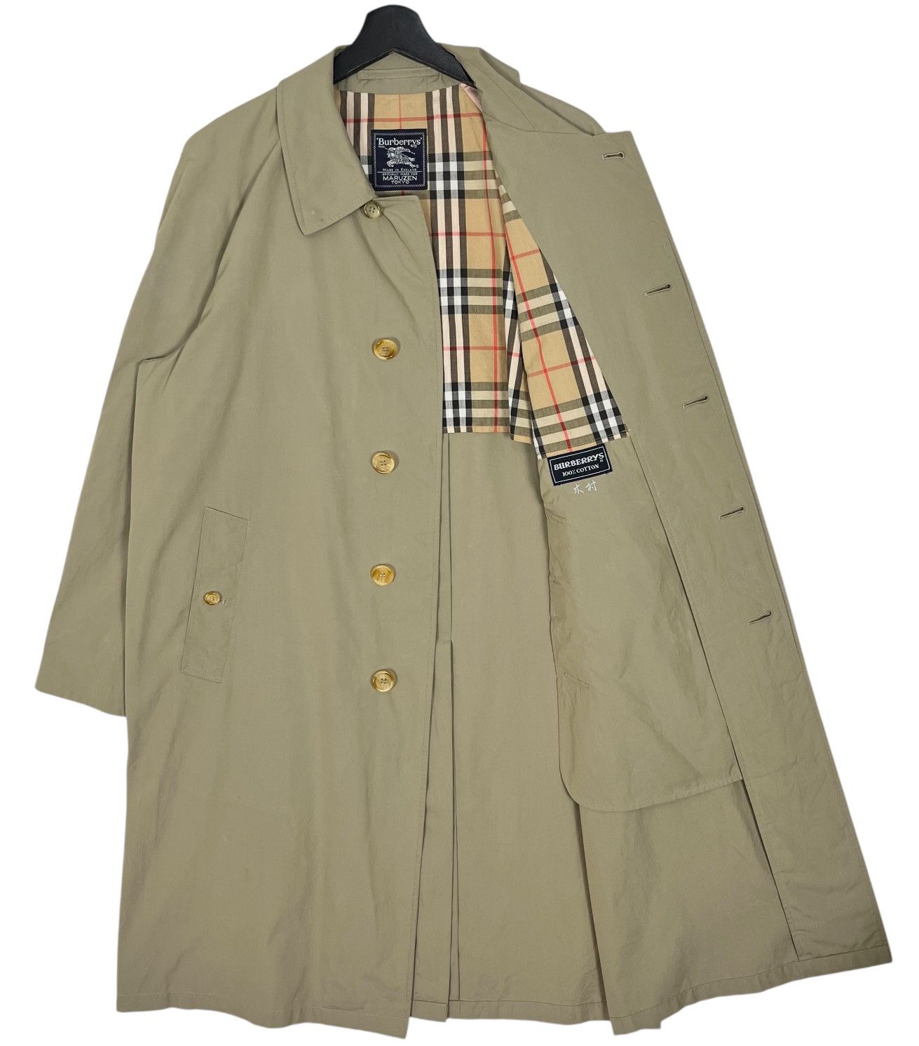 Burberry × Vintage Vintage Burberrys Single Layer Nova Check Women Trench Coat Size L / US 10 / IT 46 - 2 Thumbnail