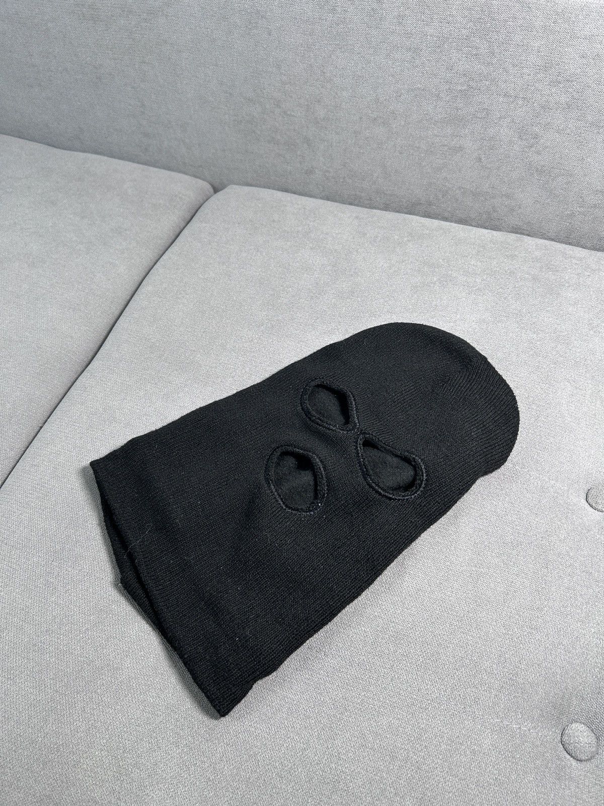 Vintage Vintage Y2k Avant Garde Knit Black Balaclava Size ONE SIZE - 1 Thumbnail