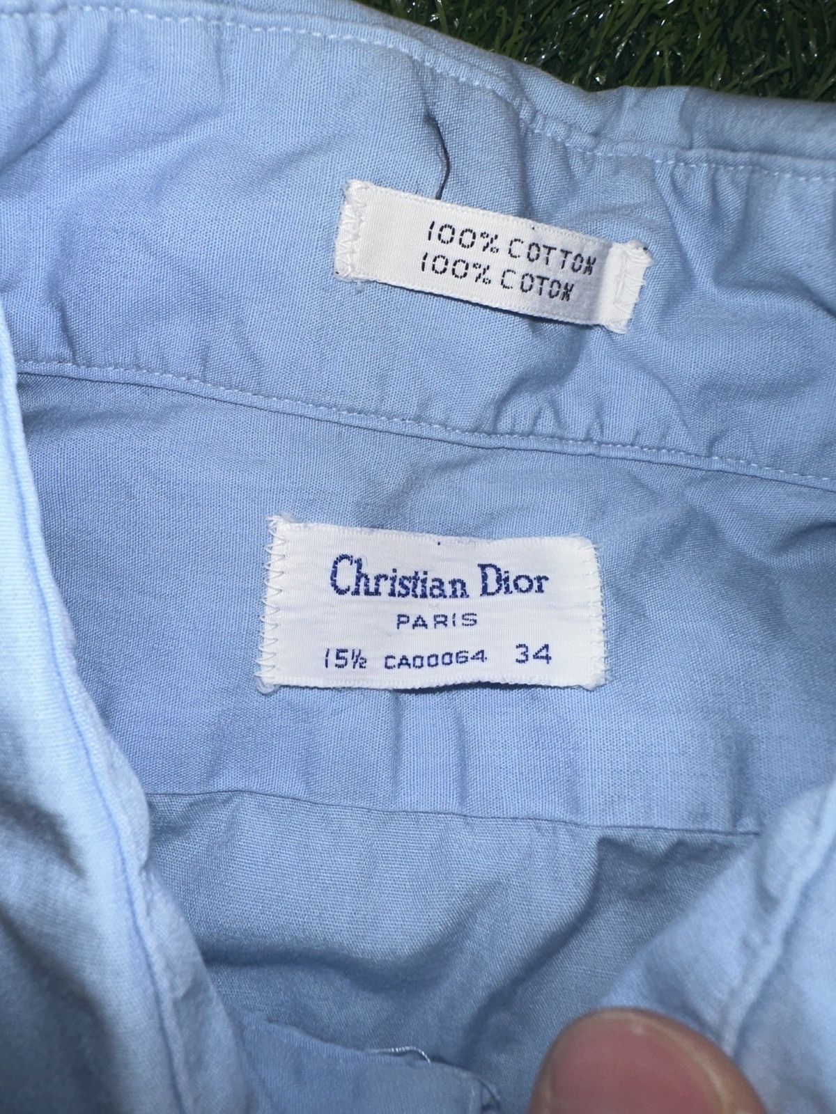 Christian Dior Monsieur Vintage christian dior collared shirt 15.5 34 Size US L / EU 52-54 / 3 - 3 Thumbnail