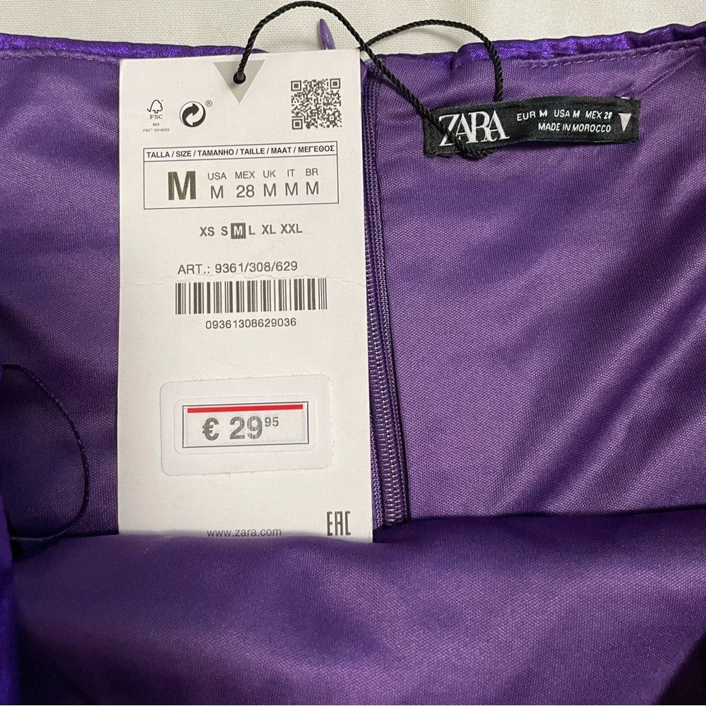 Zara NWT Zara Purple Draped Dress Size M Size M / US 6-8 / IT 42-44 - 7 Thumbnail